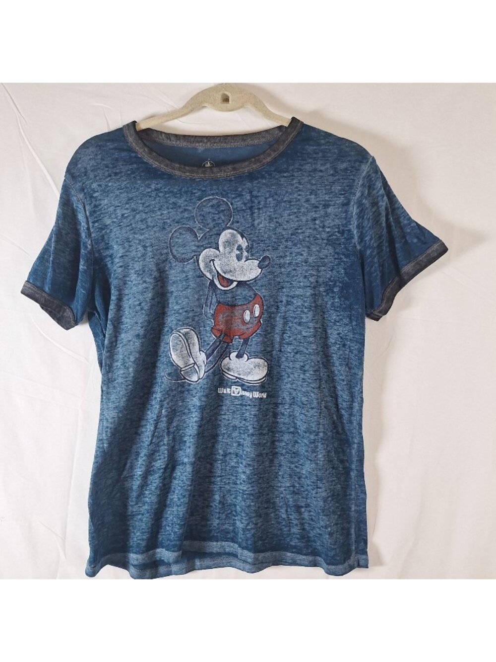Disney Distressed Blue Mickey Mouse tshirt size Medium